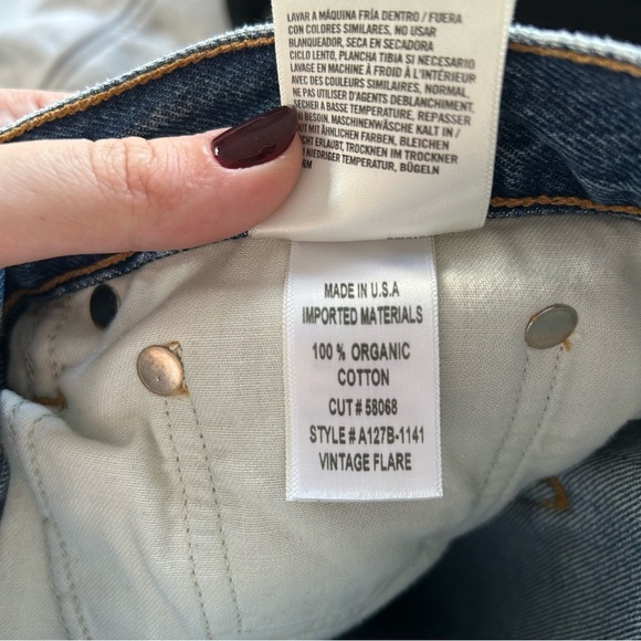 AGOLDE Vintage High Rise Flare Jeans Absolute Size 32 NWT - Picture 7 of 7